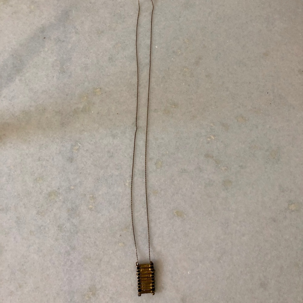 Gold long necklace